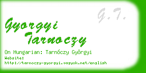 gyorgyi tarnoczy business card
